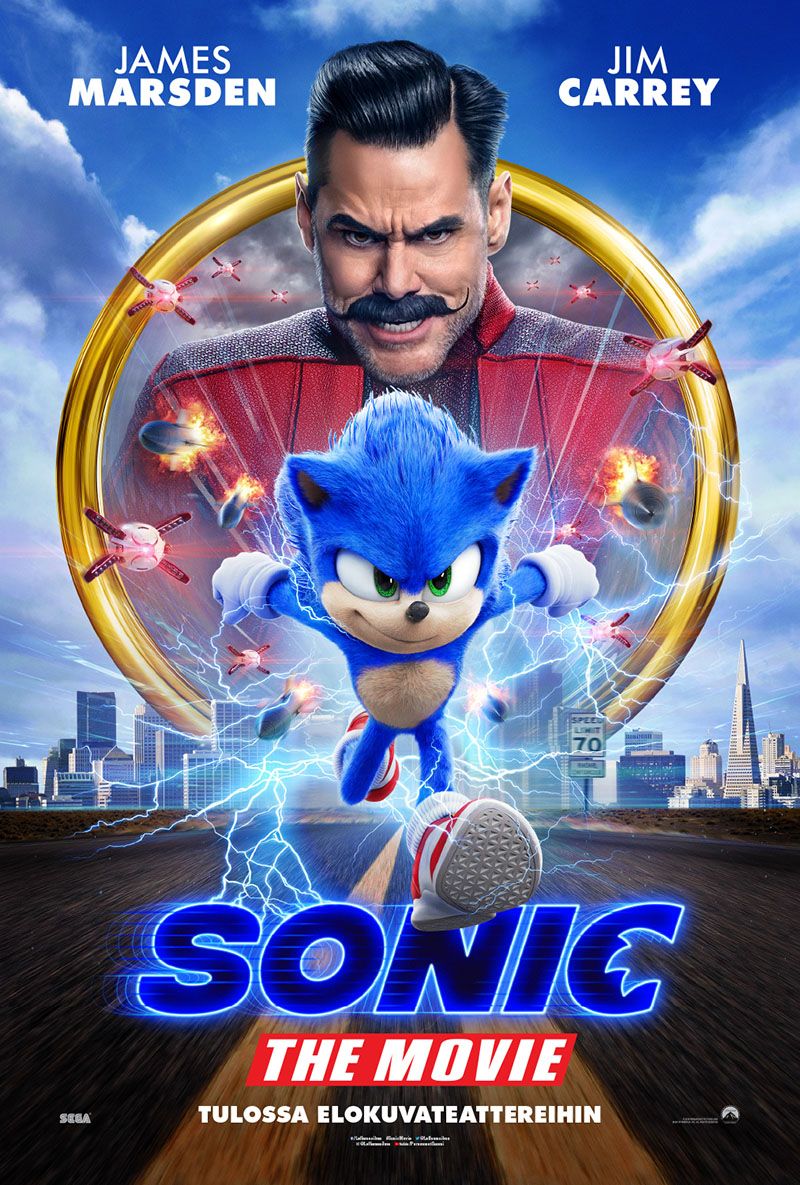 Sonic The Movie -elokuvan juliste